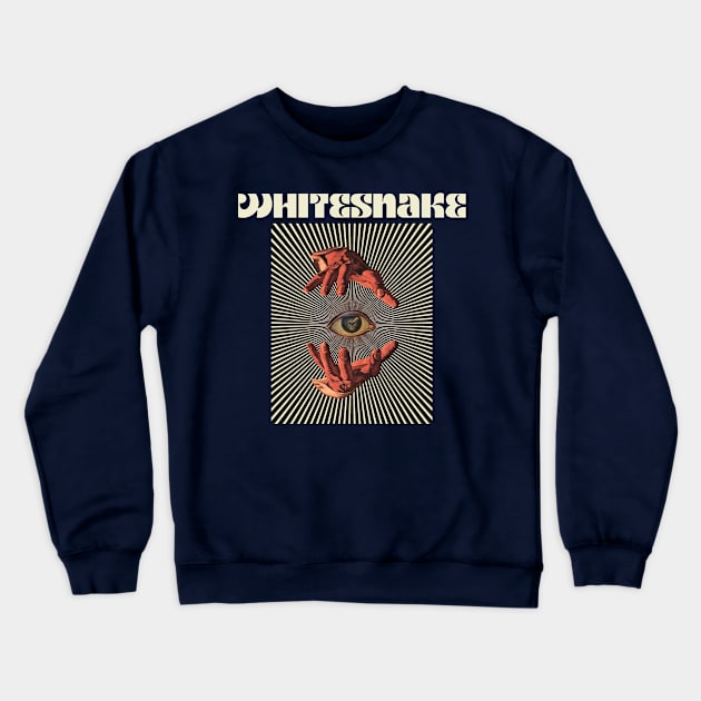 Hand Eyes Whitesnake Crewneck Sweatshirt by Kiho Jise